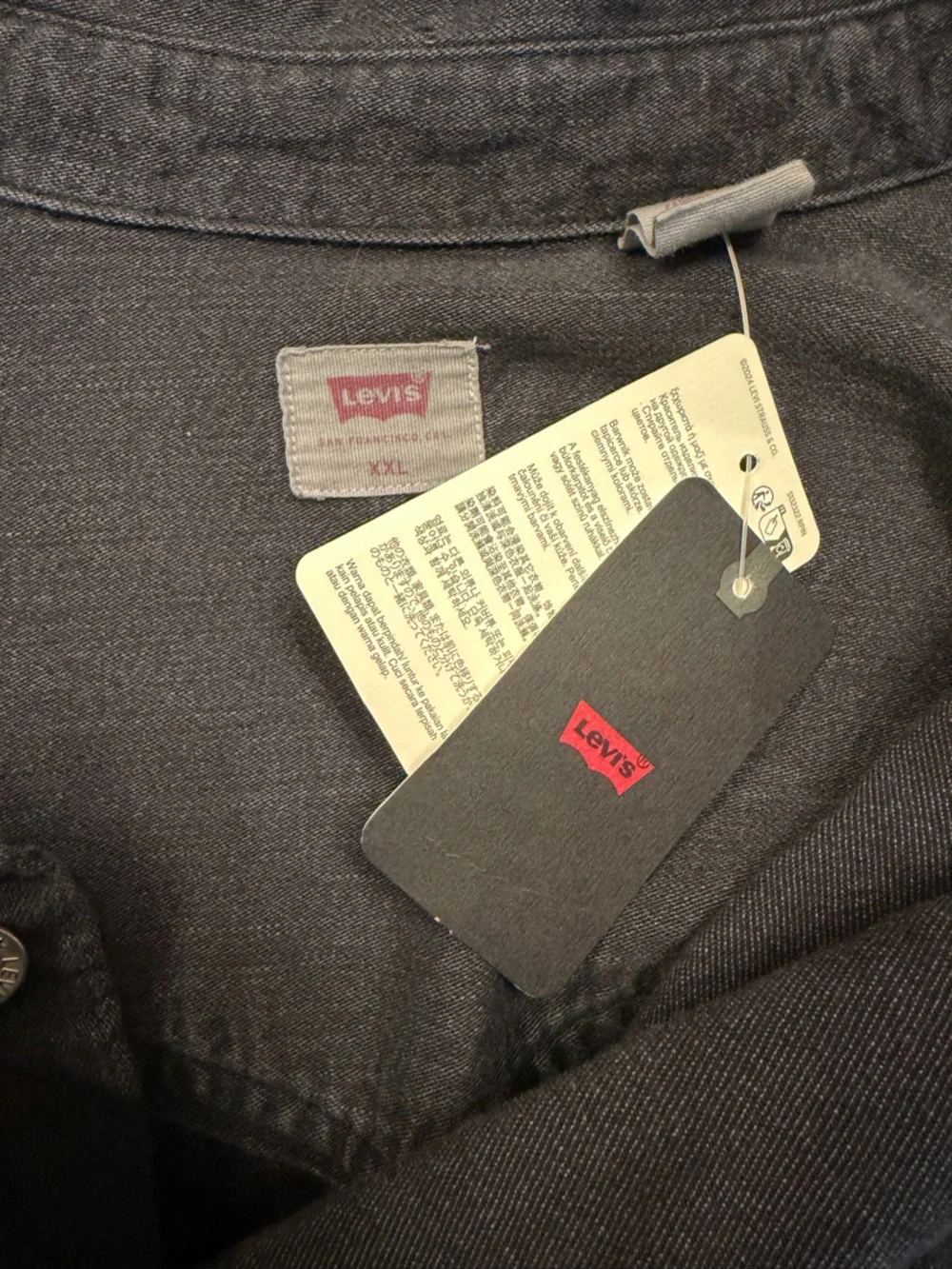 Levi’s Truckee Denim Overshirt Men’s XXL Washed Black NWT Shirt Jacket